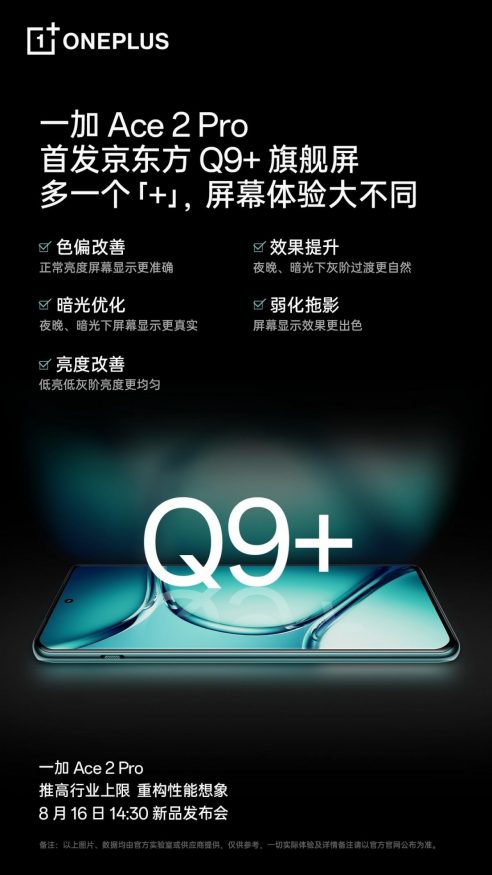 OnePlus Ace 2 Pro má dostat ohromující displej