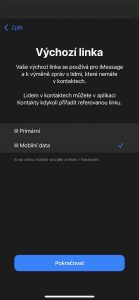 Výběr SIM karty, která se má používat pro data