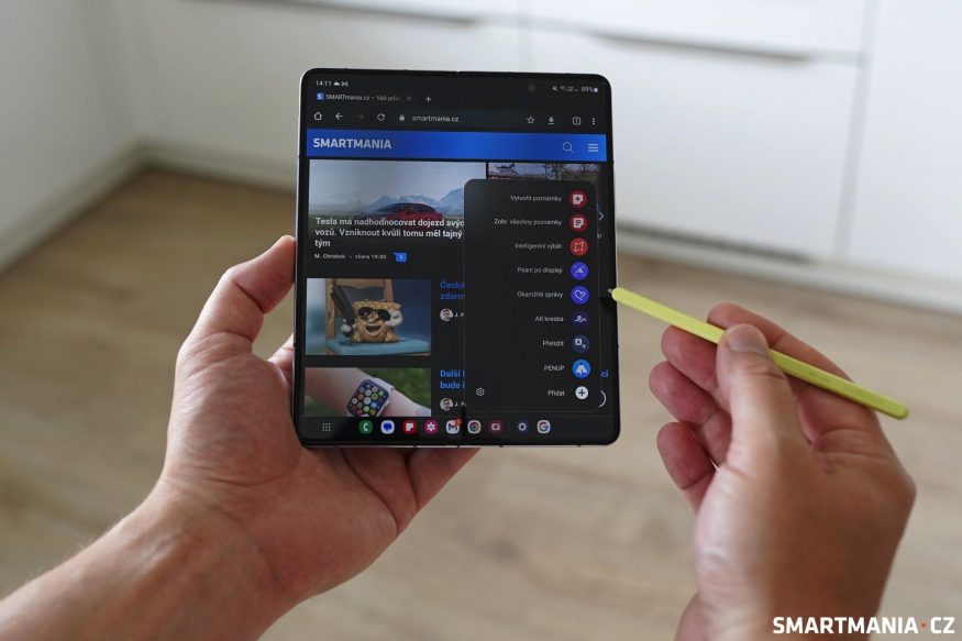 Samsung Galaxy Z Fold 5 - v rozevřeném stavu