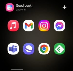 Good Lock widget s aplikacemi