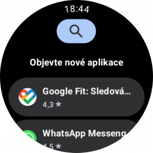 Samsung Galaxy Watch 6 Classic - Google play v hodinkách