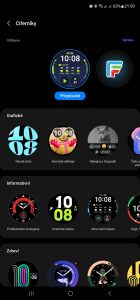 Samsung Galaxy Watch 6 Classic - nastavení ciferníků v telefonu