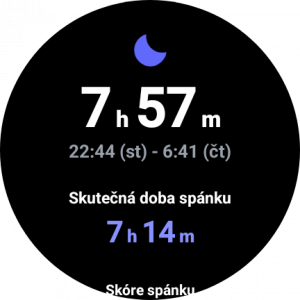 Samsung Galaxy Watch 6 Classic 43 mm - celková doba spánku