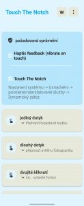 Aplikace Touch The Notch