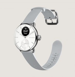 Hybridní hodinky Withings ScanWatch 2 ve stříbrné barvě