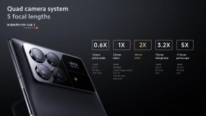 Parametry fotoaparátů Xiaomi Mix Fold 3