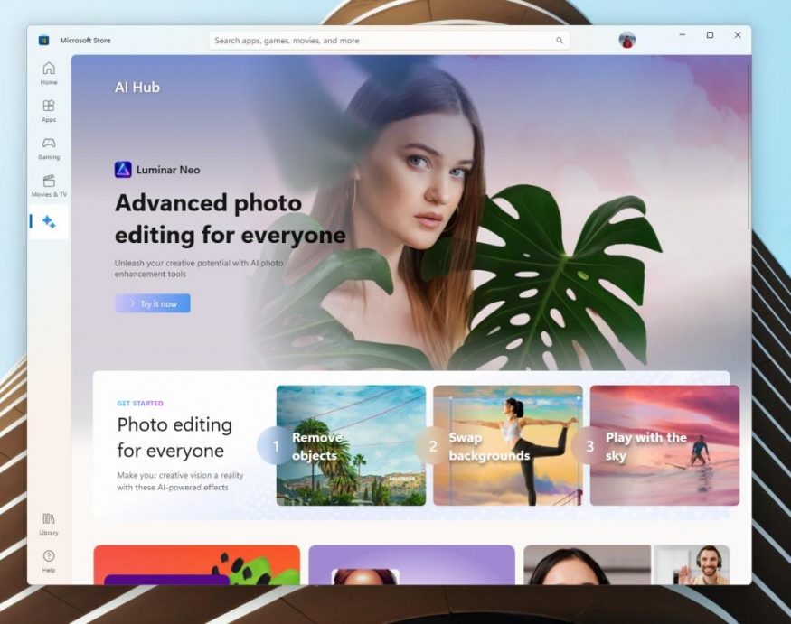 AI Hub v Microsoft Store