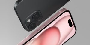 Chytrý telefon iPhone 15 ve dvou barvách