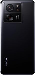 Smartphone Xiaomi 13T Pro v černé barvě se skleněnými zády