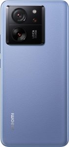 Smartphone Xiaomi 13T Pro v modré barvě s koženými zády