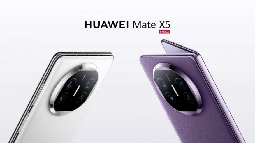 Ohebný smartphone Huawei Mate X5 na tiskovém snímku