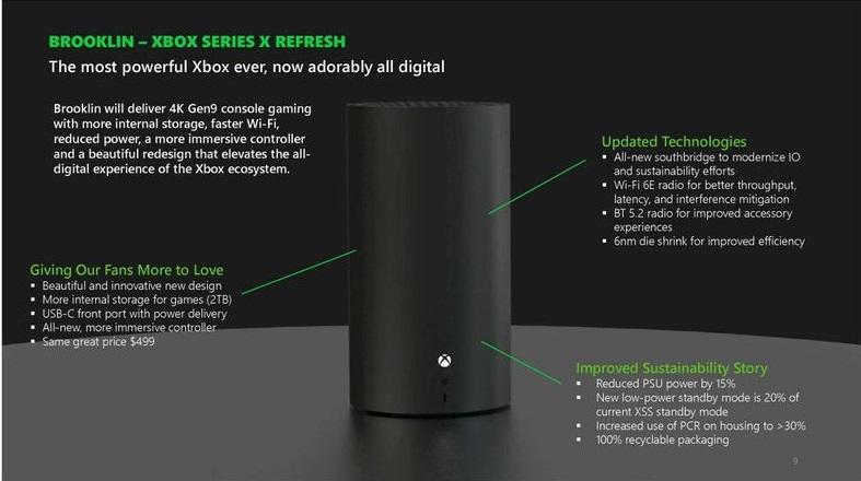 Xbox Series X (1) Nová revize konzole Xbox Series X na uniklém snímku z prezentace
