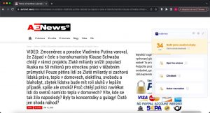 Ukázka fungování Verifee na webu Aeronet