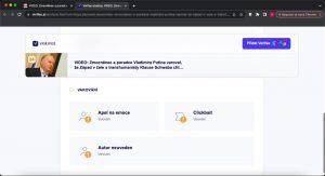 Ukázka analýzy Verifee z webu Aeronet