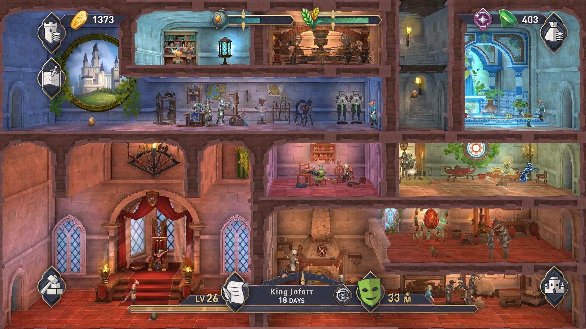 Ukázka budovatelské části hry The Elder Scrolls: Castles