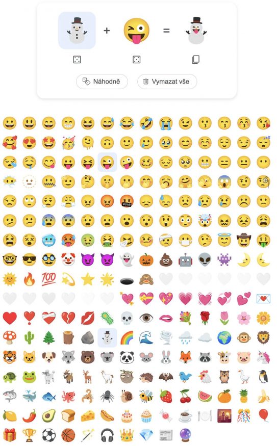 Emoji Kitchen od Googlu