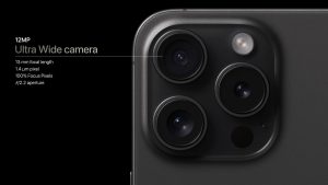 iPhone 15 Pro Max a parametry širokoúhlého fotoaparátu