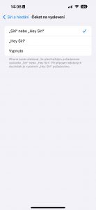 Nastavení hlasové asistentky Siri v iOS 17