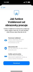Nastavení vzdálenosti od obrazovky