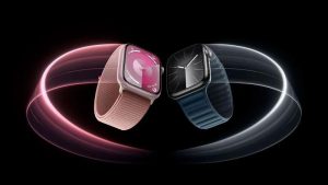 Chytré hodinky Apple Watch Series 9 na propagačním snímku