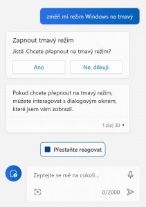 Dotaz na zapnutí tmavého módu