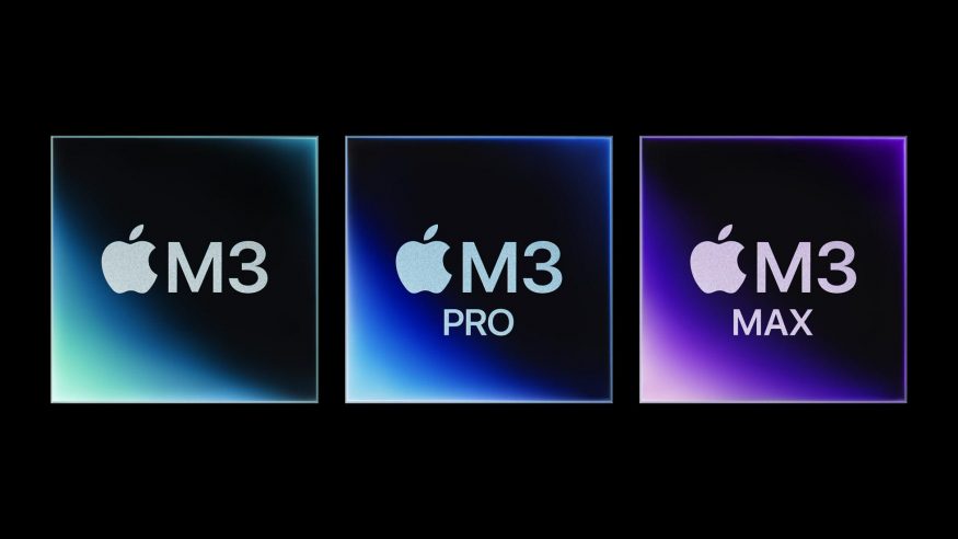 Trojice čipsetů M3 od společnosti Apple Trojice čipsetů M3 od společnosti Apple
