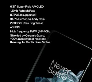 Specifikace vnějšího displeje OnePlus Open