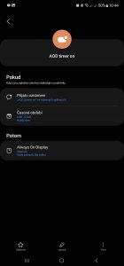 Nastavení podmínek pro zapínání AOD obrazovky v Bixby Routines