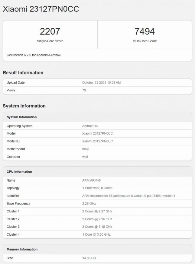 Benchmark mobilního procesoru Qualcomm Snapdragon 8 Gen 3