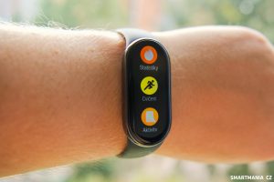 Menu fitness náramku Xiaomi Smart Band 8