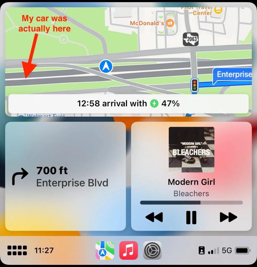 Chyba lokalizace GPS v rámci Apple CarPlay