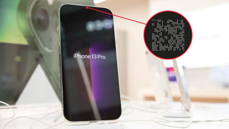 Umístění skrytého QR kódu na displeji iPhonu Umístění skrytého QR kódu na displeji iPhonu