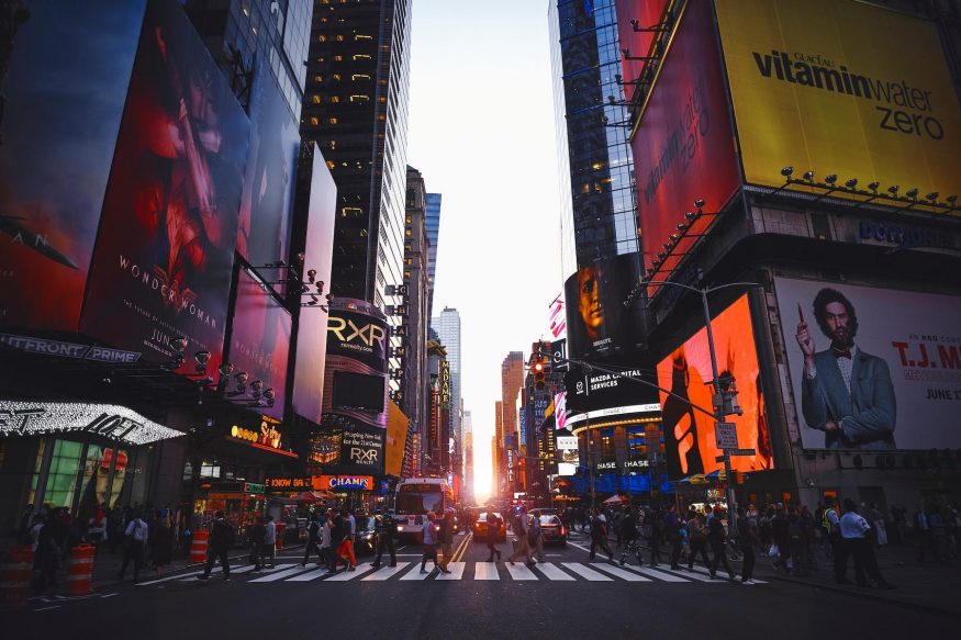 Náměstí Time Square ve městě New York během dne