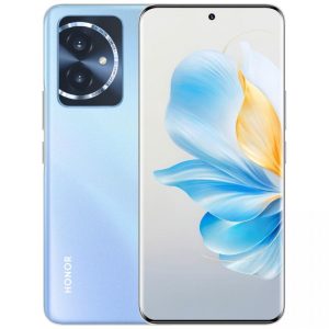 Honor 100 v modré barvě na tiskovém snímku