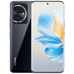 Honor 100 v černé barvě na tiskovém snímku