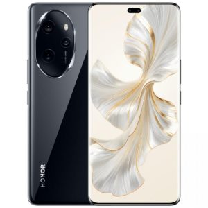 Honor 100 Pro v černé barvě na tiskovém snímku