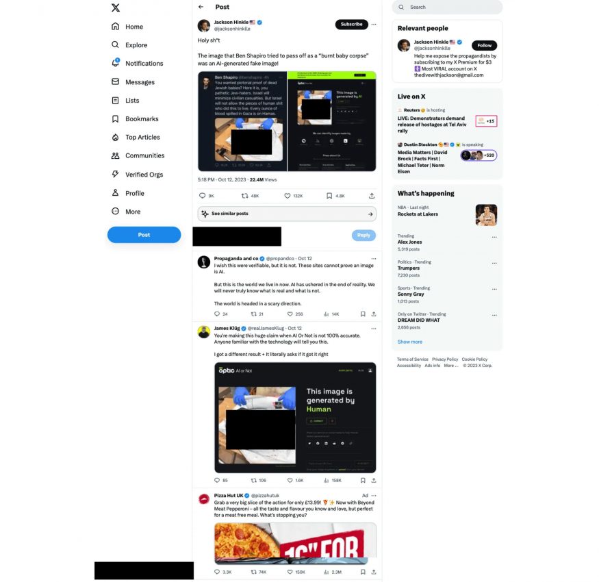 Dezinformace na Twitteru vydělávající na reklamě