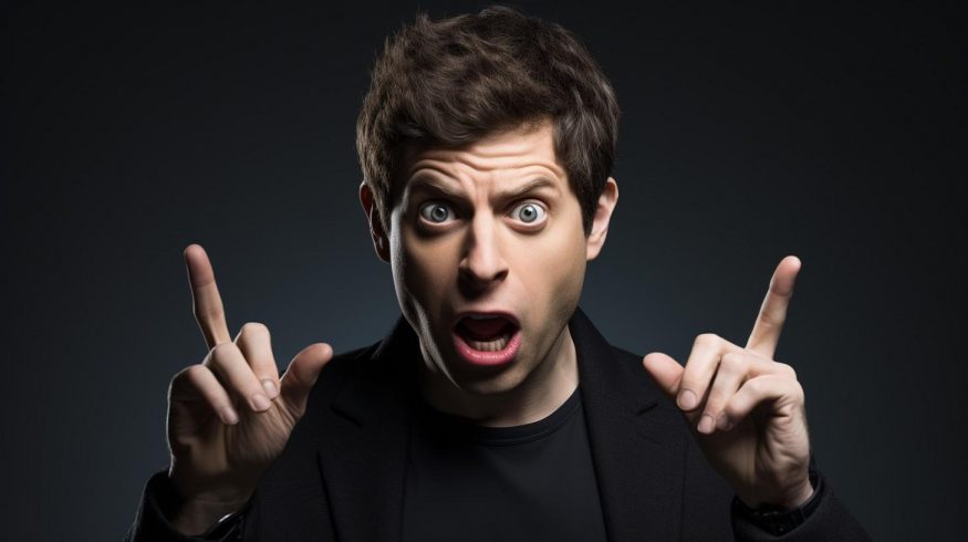Sam Altman na ilustračním obrázku vygenerovaném umělou inteligencí