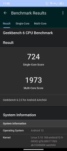 Geekbench 6 benchmark s telefonem Blackview A200 Pro