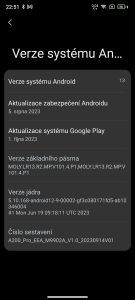 Screenshot ze systému telefonu Blackview A200 Pro