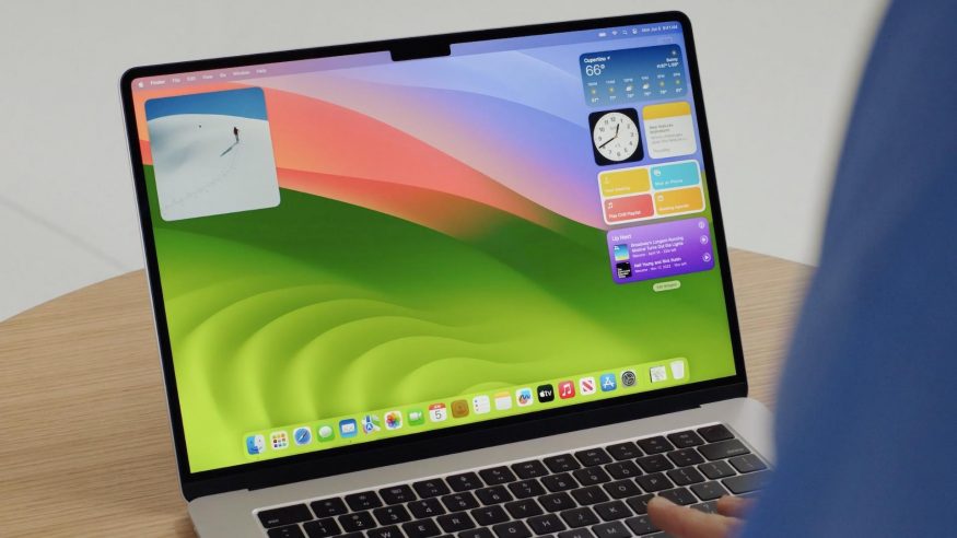 macOS Sonoma během představení na WWDC23 macOS Sonoma během představení na WWDC23