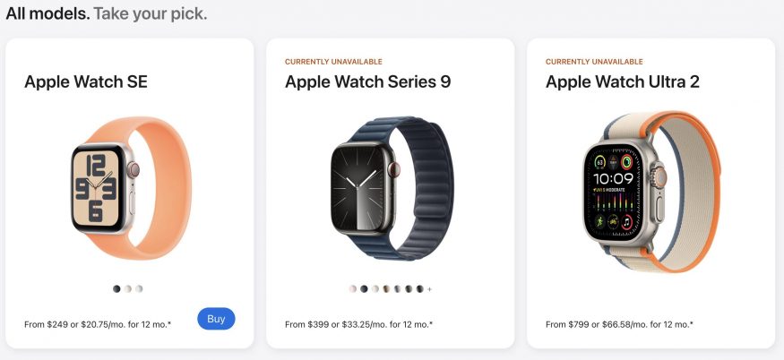 Screenshot z americké verze online obchodu Apple Screenshot z americké verze online obchodu Apple