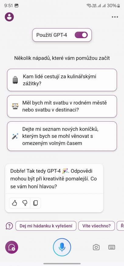 Aplikace Copilot pro Android