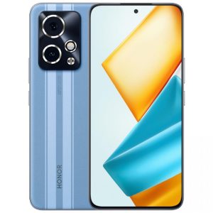 Honor 90 GT na tiskovém snímku v modré barvě