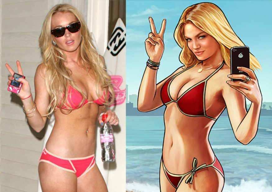 Lindsay Lohan vs. osoba v GTA V