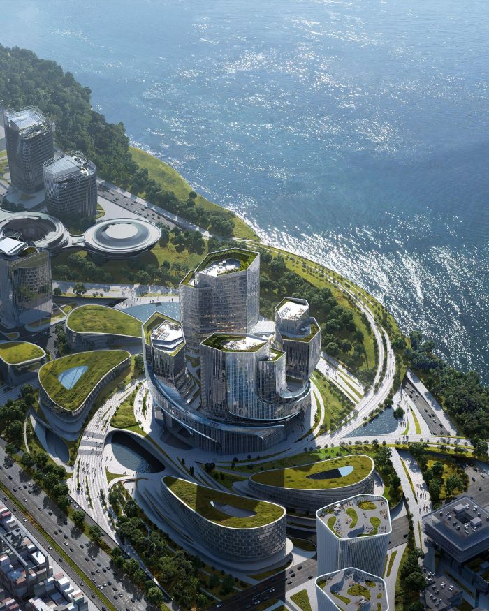 Komplex Tencent Helix, který vyroste v čínském městě Šen-čen