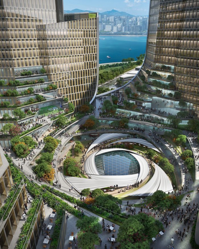 Komplex Tencent Helix, který vyroste v čínském městě Šen-čen