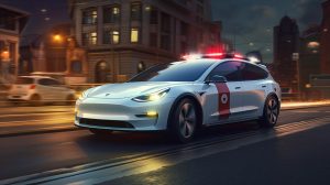 Elektromobil Tesla v „záchranářské úpravě“ (ilustrační obrázek)