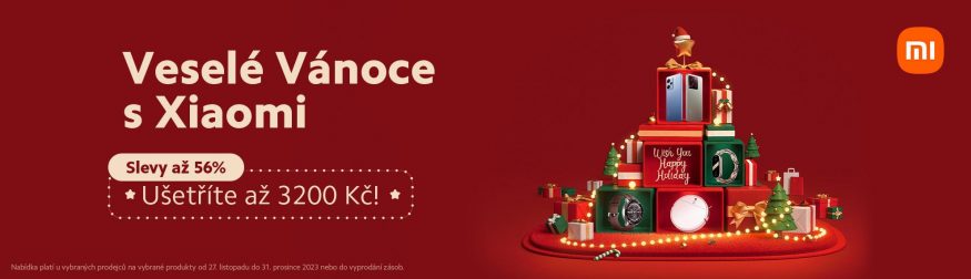 Reklamní banner Xiaomi na Vánoce