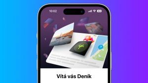 Snímek aplikace Deník v iOS 17.2